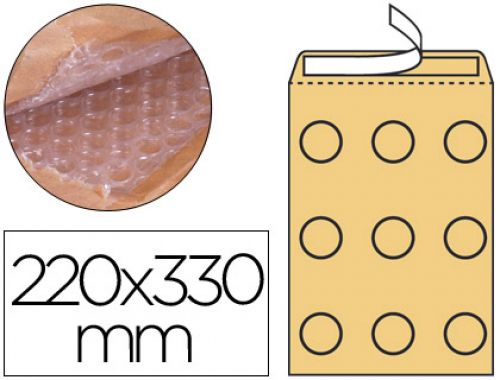 Envelope borbulhas q-connect creme f/3 220x330 mm caixa de 50 unidades , Q-connect , 72792 , 5706003165832